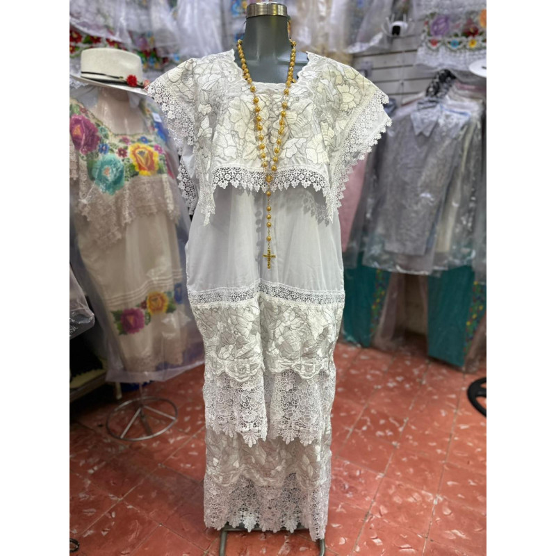 Terno bordado blanco